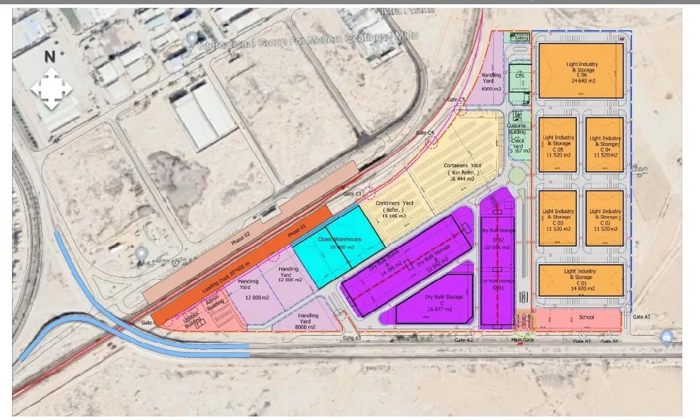 Borg El-Arab Dry Port, a new inland facility under development
