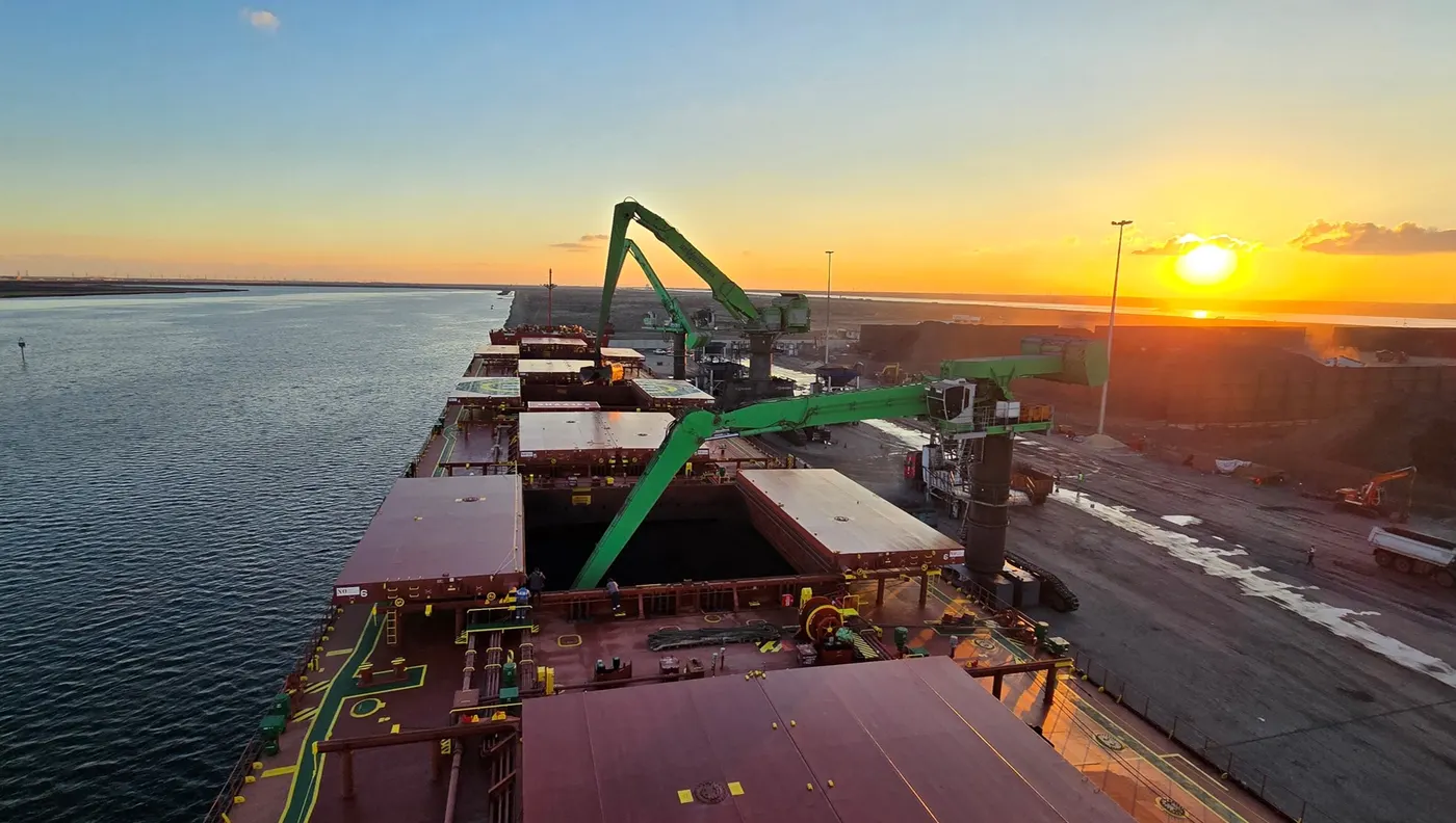 Vessel loading at East Port Said Terminal