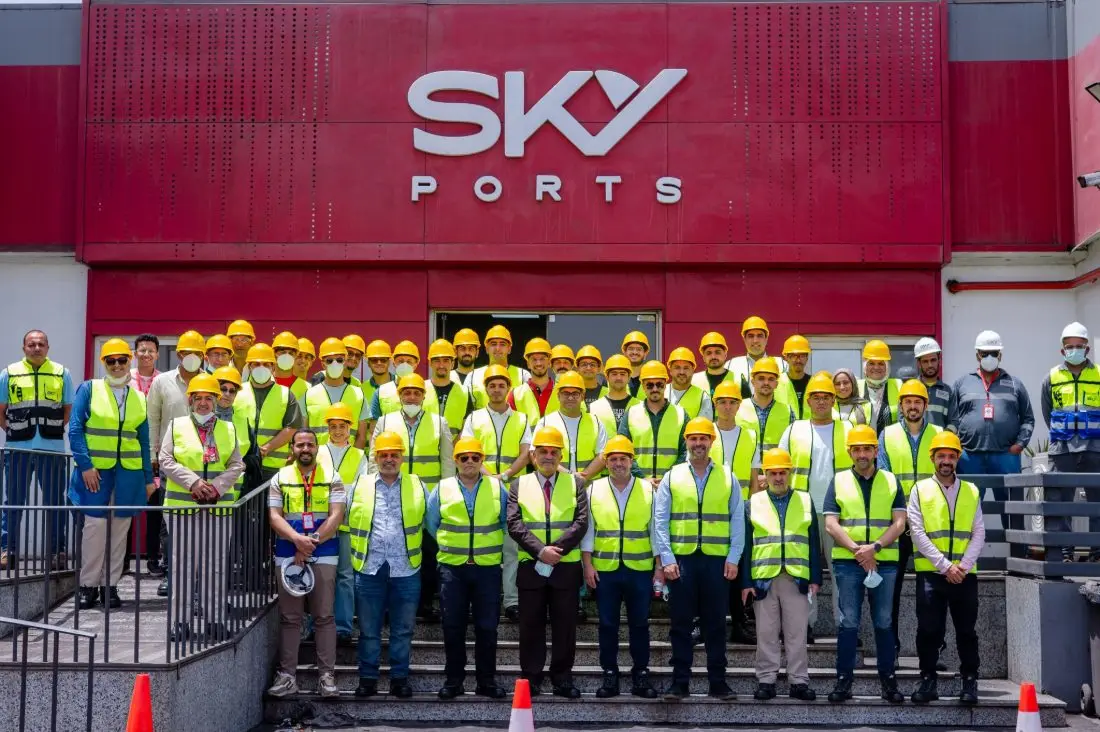 Team site visit at a Sky Ports terminal