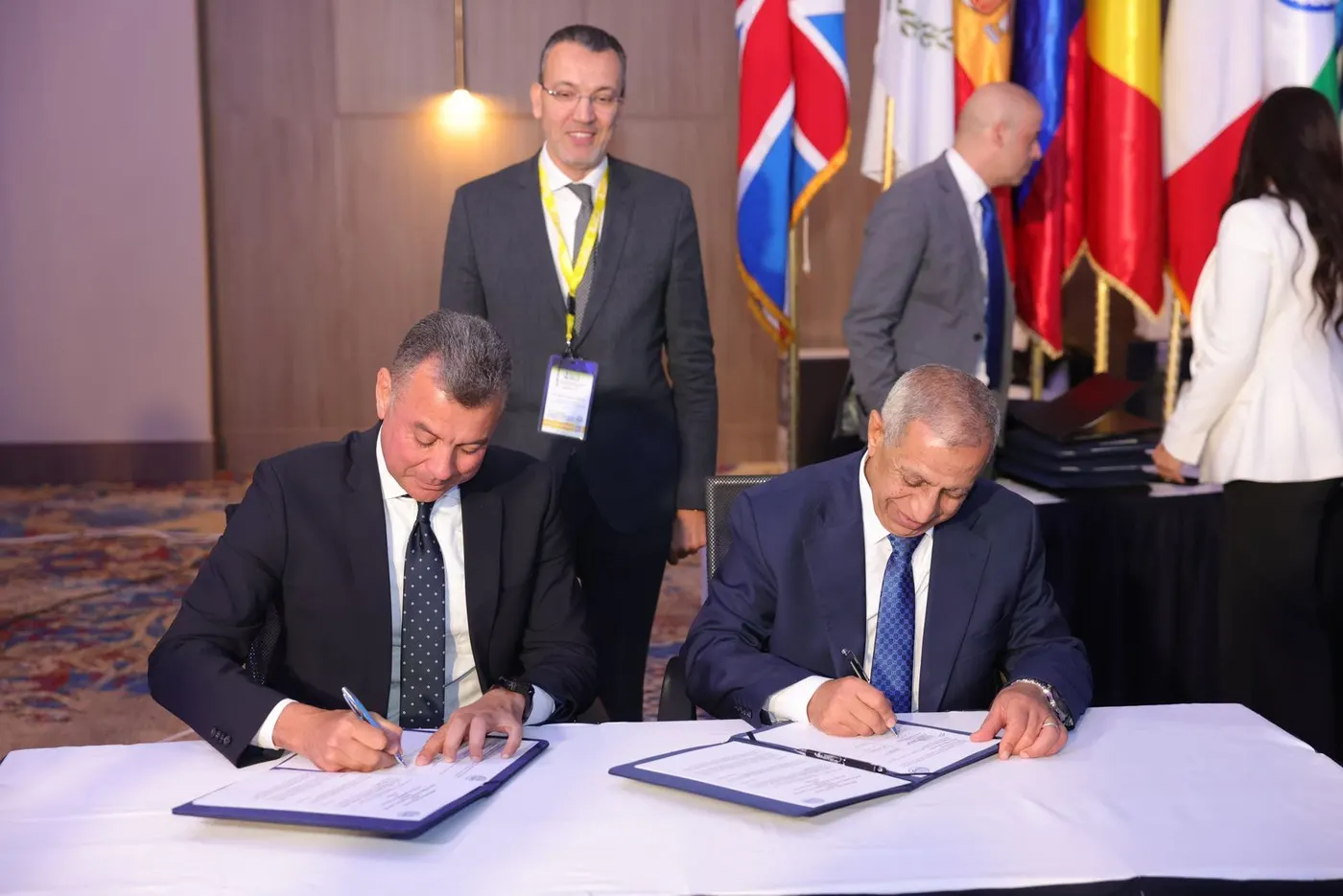 Sky Ports and AASTMT representatives at the GreenMedPorts partnership signing