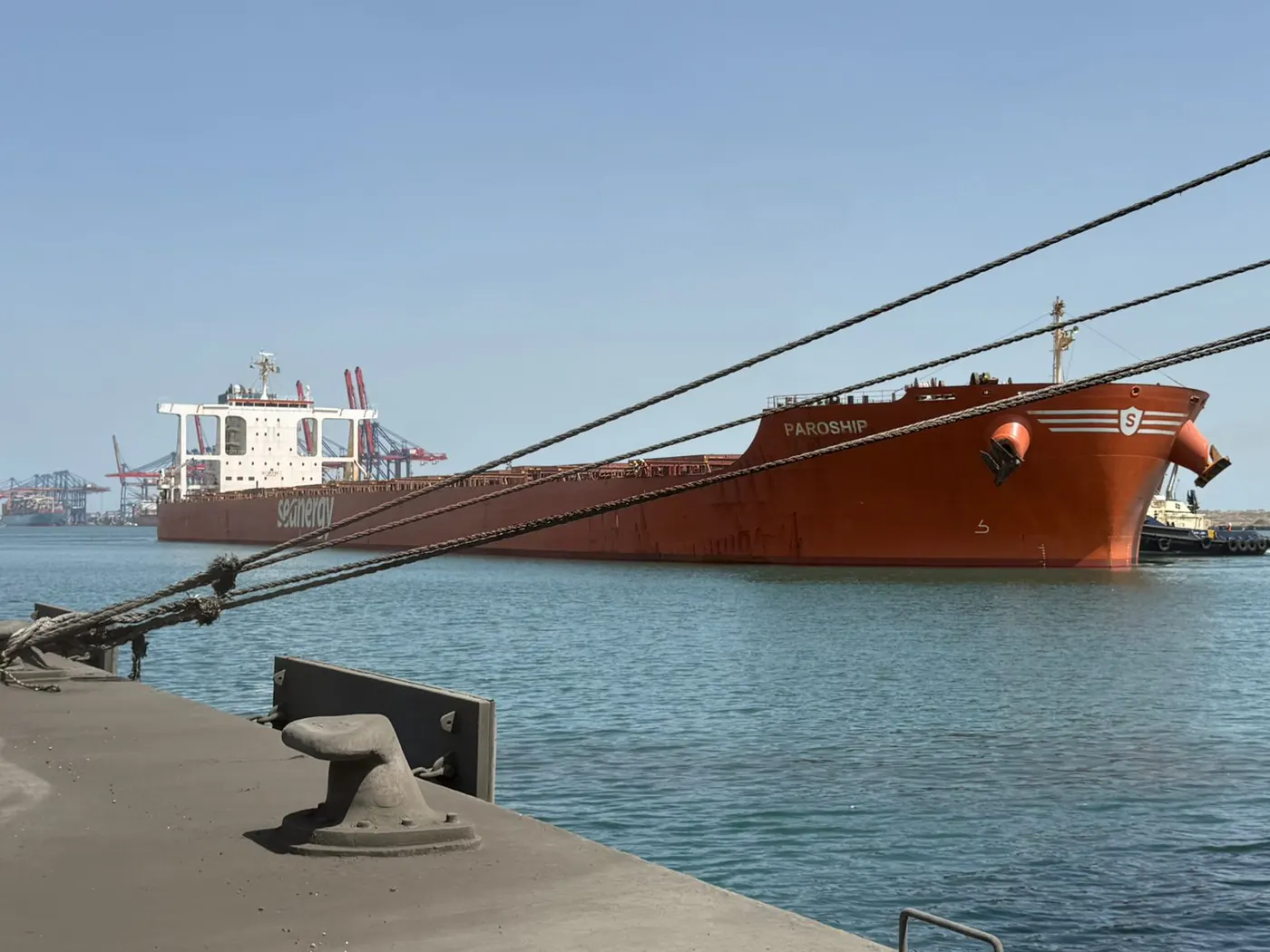 MV PAROSHIP moored at the Sky Ports berth in East Port Said